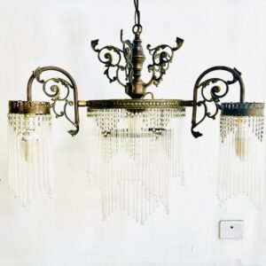 Chandelier Art Decó by Muller Freres Edited ,Luneville -Francia 1930’s