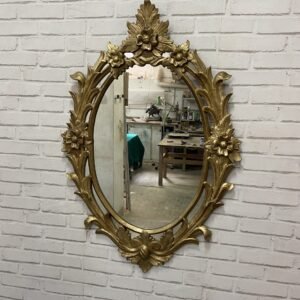Espejo “ Impherio” en dorado fontaine 1960’s 76x109 cm