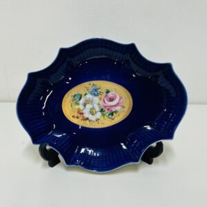 Bandeja Prestige de servicio Porcelain de paris pintada a mano Francia 1970’s 21x17 cm