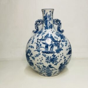 Chinoisse Jarre Blue Willow Pagoda Stone China 1960’s 49 cm