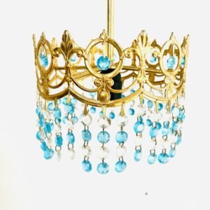 Chandel Bleu Charmant en bronce y Cristaleria de Lorraine Francia 1930’s