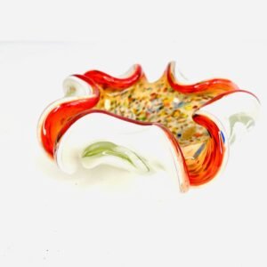 Centro de cristal de Murano Millefiori Italia 1960’s 16 cm