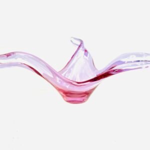 Centro de cristal de Velvet Murano by MCM Murano Italia 1960’s 26 cm
