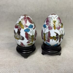 Dueto de huevos cloisonné “ Hiugdié” China 6 cm