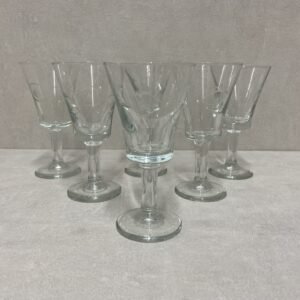 Set de 6 copas de Oporto “Maginot “ en cristal de Lorraine Francia 1960’s