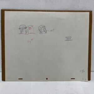 Exclusivo boceto de dibujo de las producciones de Tintín editadas Bélgica 1959 32x27 cm
