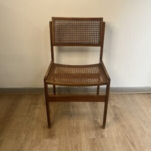 Silla escandinava de ratán midcentury S.XX