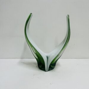 Centro “ Ibice” en cristal de murano opalino de Cenedese Italia 1960’s 35 cm