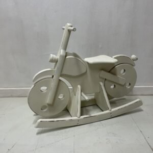 Antiguo balancín moto en madera midcentury S.XX 75x25x58 cm