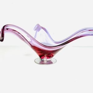 Centro de cristal Velvet Murano by MCM Murano Italia 1960’s 32 cm