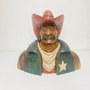 Busto Sheriff tienda vaqueros Liberto España 1980’s 40x37 cm