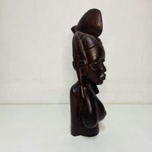 Busto “ Nubia “ en ébano africano macizo 1970’s 47 cm