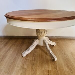 Mesa de comedor Provenza “ Aquitania “ en caoba maciza 1960’s 125 cm.