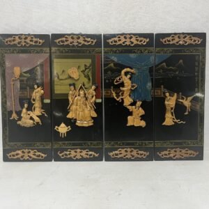 Wall Coromandel “ Ningxhī” en laqué chinoisserie 57x37 cm