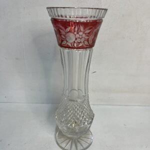 Búcaro “ Ginevrā” en cristal de bohemia rosé CZ 1970’s 30 cm