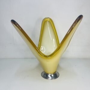 Centro amber Murano “ Fiorenza” y Segusso Italia 1970’s 30x40 cm