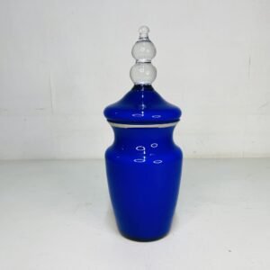 Bomboneur Tivoli Blu en cristal de opalina Francia 1960’s 30 cm