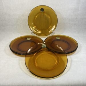 Set de 6 platos de postre amber de Duralex by Vicasa España 1970’s