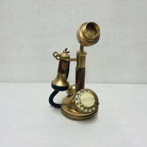 Teléfono Fatap Italia 1970’s en gold plated y alabastro