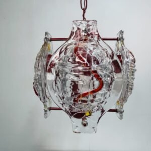 Lampara de techo Rouge Caramel en cristal de murano 1960’s