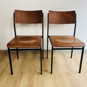 Pareja de sillas Skole by Friso Kramer linie para Ahrend de Cirkle Países Bajos 1960’s