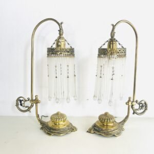 Pareja de Chevet Lampe by Héctor Guimard Linje Francia 1920’s