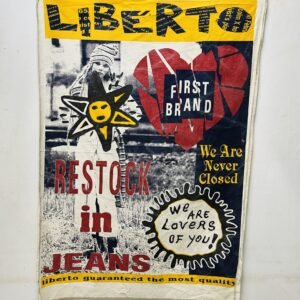 Lona “Restock in Jeans” by Liberto  tienda jeans España 1980’s 80x120