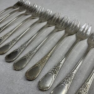 Set de 12 tenedores para ostras by casa Muzard finales S.XIX casa fundada en 1855 Paris&Londres