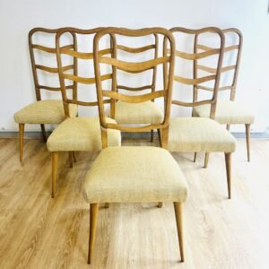 Juego de 6 sillas de comedor midcentury by Cees Braakman Linje para Pastoe Países Bajos 1950’s