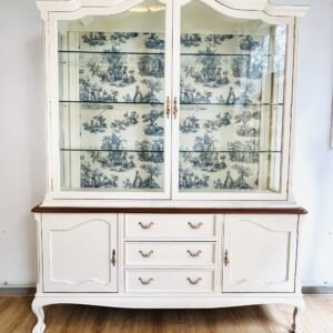 Vitrina Queen Victoria Toile de Jouyl Inglaterra 1950’s