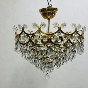 Chandelier “ Triangle” en cristalería acanthé 1960’s