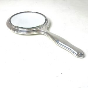 Espejo de tocador de plata de ley con cristal biselado principios S.XX