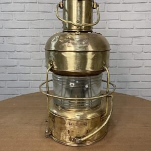 Farol naval de antiguo mercante Korea 1937 sellados y marcas originales 63 cm