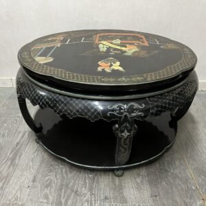 Kétíng Cháo en chinoisserie laqué midcentury S.XX 90x45 cm