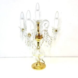 Candle de cristal milanés y baño de oro Italia 1960’s