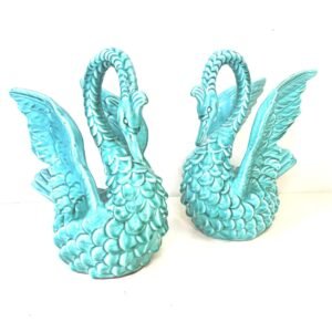Cisne en cerámica Turquses de Manises