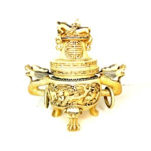 Potiche Foo Dragoon en hueso tallado China 1950’s