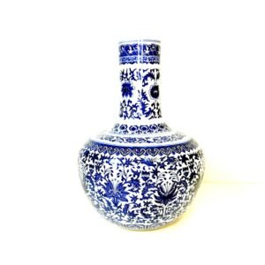Jarrón Chinoisserie Blanc Blue Celadon mediados S.XX