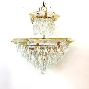 Chandelier Petit Nice Palace en cristal Parisien 1950’s