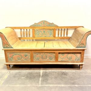 Antiguo banco victoriano By William Morris Line movimiento Art&Crafts Inglaterra ppos S.XX